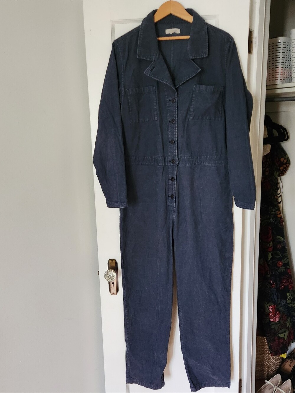 Outerknown Corduroy Navy Jumpsuit Size L